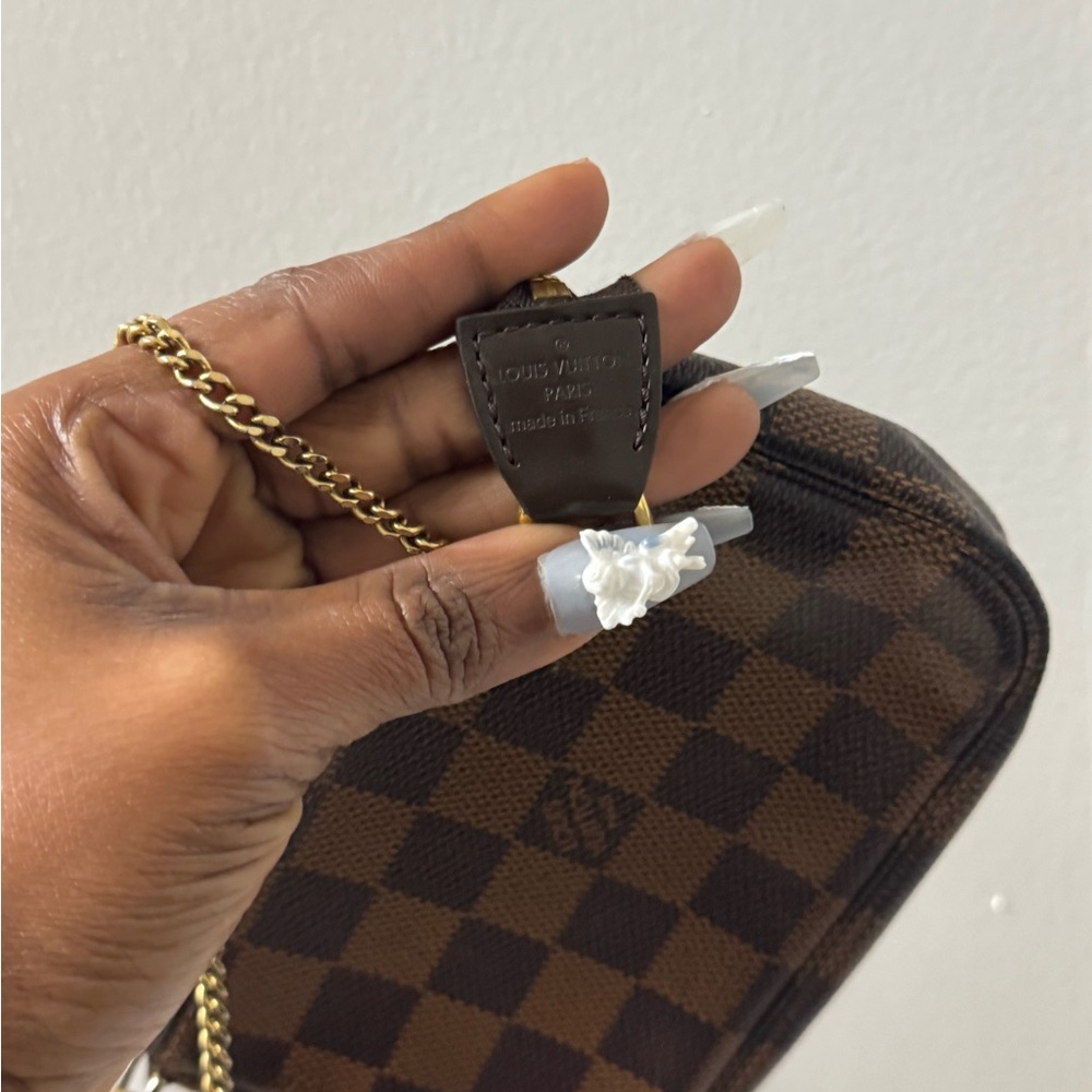 Authentic Louis Vuitton Damier Ebene Mini Pochette - Picture 6 of 10